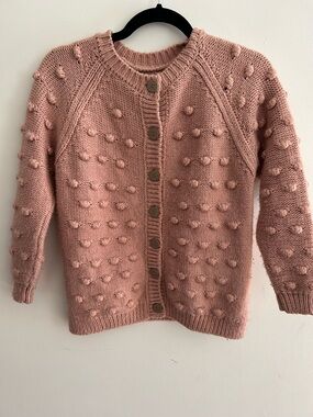 next Pink Bobble-Knit Button Cardigan